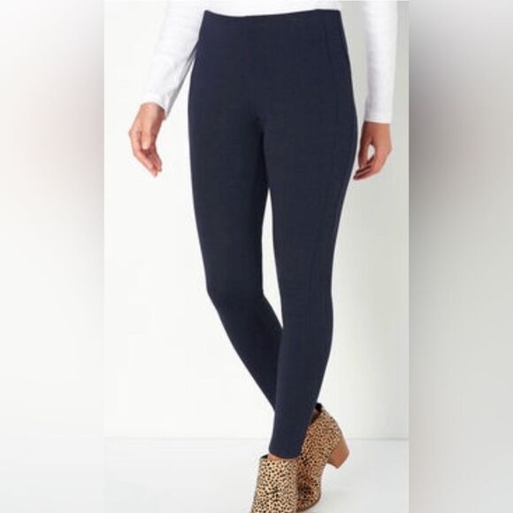 C & B M Black Signature Slimming Ponte Knit Leggings - Picture 1 of 9